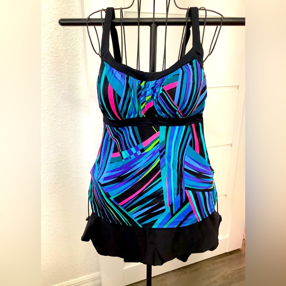 Caribbean Joe Tankini swimsuit. Sz. 14.